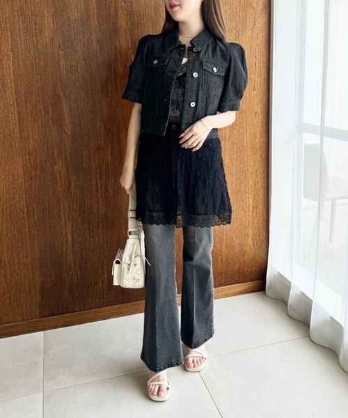 one after another NICE CLAUP（ワンアフターアナザーナイスクラップ）の「フレアデニムパンツ（デニムパンツ・レディース・ライトブルー/ブルー/グレー/ブルー系その他・MEDIUM/SMALL）」の5枚目の写真