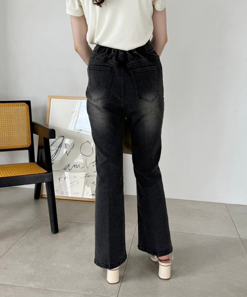 one after another NICE CLAUP（ワンアフターアナザーナイスクラップ）の「フレアデニムパンツ（デニムパンツ・レディース・ライトブルー/ブルー/グレー/ブルー系その他・MEDIUM/SMALL）」の10枚目の写真