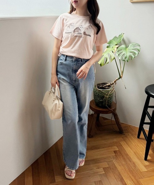 one after another NICE CLAUP（ワンアフターアナザーナイスクラップ）の「フレアデニムパンツ（デニムパンツ・レディース・ライトブルー/ブルー/グレー/ブルー系その他・MEDIUM/SMALL）」の17枚目の写真