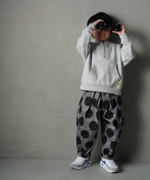 MAKE YOUR DAY(メイクユアデイ)の「ドットとストライプ柄バルーンパンツ■80~140cm(その他パンツ・キッズ・ブラウン/ブラック・100/120/110/90/140/130/80)」の3枚目の写真