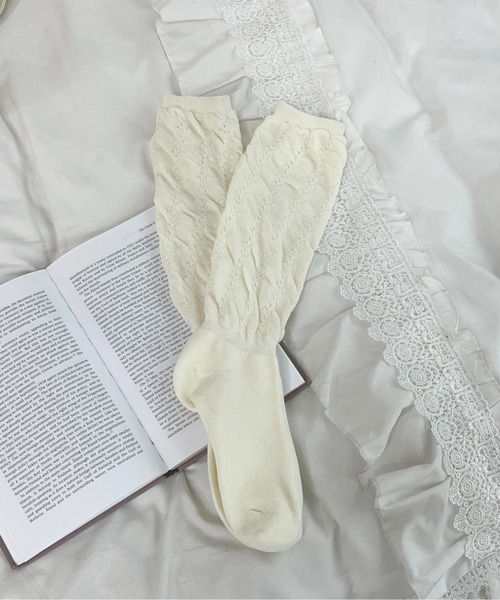 apres jour（アプレジュール）の「【apres jour×ARIAZ】ミドルソックス（ソックス/靴下・レディース・グレー/オフホワイト・FREE）」の7枚目の写真