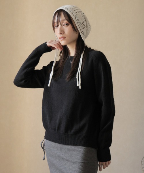 FETICO オープンバック ブラックニット 長袖 FETICO オープンバック ブラックニット 長袖 FETICO(フェティコ