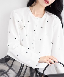 【ZOZO限定】ミニハートエンブロイダリーカーディガン