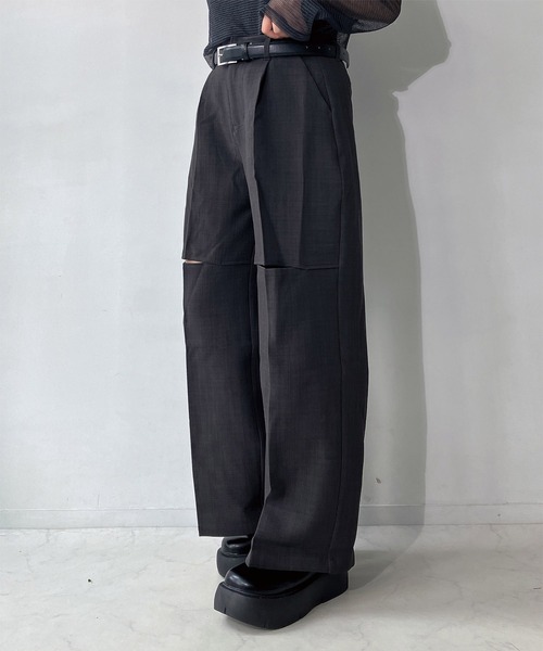 AS KNOW AS plus（アズノゥアズプラス）の「◇膝スリットスラックスパンツ　セットアップ可能（スラックス・レディース・ベージュ/ブラック/グレー・FREE）」の22枚目の写真