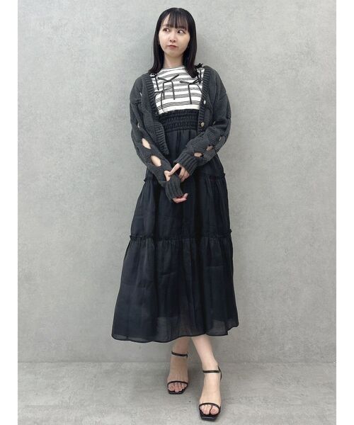 dazzlin（ダズリン）の「メニーリボンドッキングティアードワンピース（ワンピース・レディース・ピンク/ブラック/ブルー・SMALL/MEDIUM）」の13枚目の写真