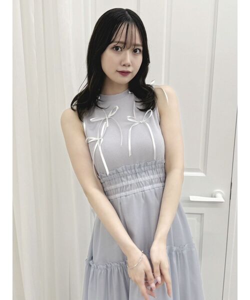 dazzlin（ダズリン）の「メニーリボンドッキングティアードワンピース（ワンピース・レディース・ピンク/ブラック/ブルー・SMALL/MEDIUM）」の19枚目の写真