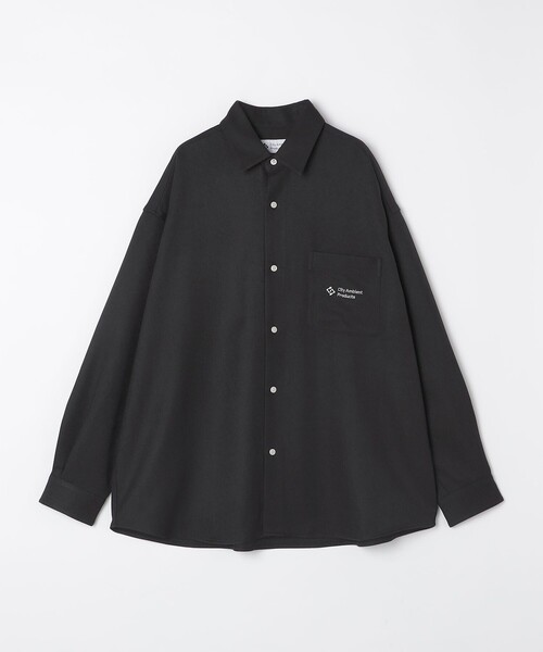 City Ambient Products（シティアンビエントプロダクツ）の「City Ambient Products: レギュラーカラー ロングスリーブ オーバー シャツ（シャツ/ブラウス・メンズ・ナチュラル/その他/カーキ/ブラック・LARGE/MEDIUM/SMALL）」の2枚目の写真