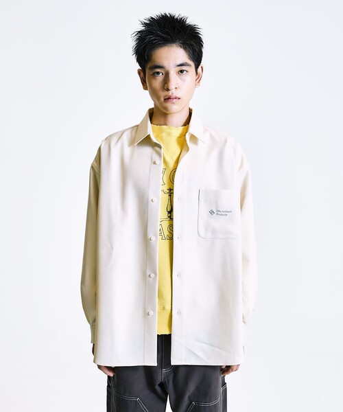 City Ambient Products（シティアンビエントプロダクツ）の「City Ambient Products: レギュラーカラー ロングスリーブ オーバー シャツ（シャツ/ブラウス・メンズ・ナチュラル/その他/カーキ/ブラック・LARGE/MEDIUM/SMALL）」の9枚目の写真