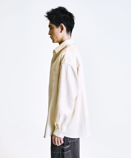 City Ambient Products（シティアンビエントプロダクツ）の「City Ambient Products: レギュラーカラー ロングスリーブ オーバー シャツ（シャツ/ブラウス・メンズ・ナチュラル/その他/カーキ/ブラック・LARGE/MEDIUM/SMALL）」の10枚目の写真