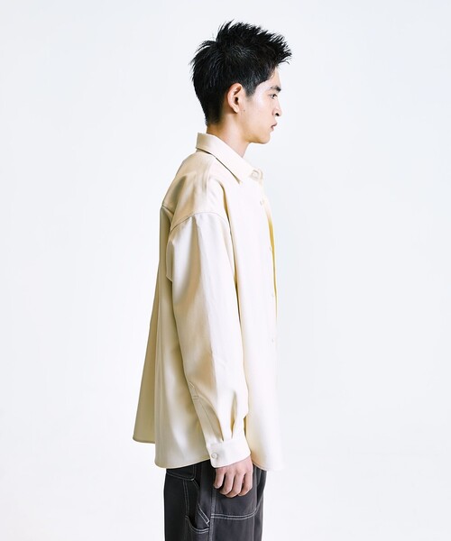 City Ambient Products（シティアンビエントプロダクツ）の「City Ambient Products: レギュラーカラー ロングスリーブ オーバー シャツ（シャツ/ブラウス・メンズ・ナチュラル/その他/カーキ/ブラック・LARGE/MEDIUM/SMALL）」の12枚目の写真