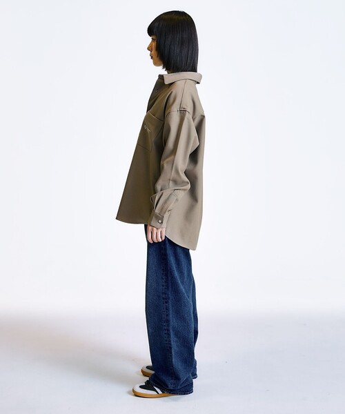 City Ambient Products（シティアンビエントプロダクツ）の「City Ambient Products: レギュラーカラー ロングスリーブ オーバー シャツ（シャツ/ブラウス・メンズ・ナチュラル/その他/カーキ/ブラック・LARGE/MEDIUM/SMALL）」の14枚目の写真