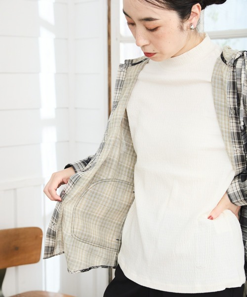 DECOY SINCE 1981（デコイシンスイチキュウハチイチ）の「オーガニックコットンシャーリングプルオーバー（Tシャツ/カットソー・レディース・ホワイト/アイボリー/グレー・M/L/LL）」の2枚目の写真