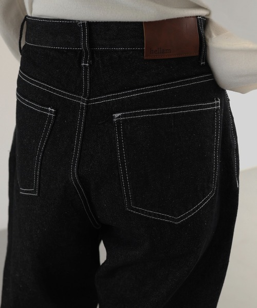 hellam（へラム）の「ロールアップデニムパンツ（デニムパンツ・レディース・ブラック/インディゴブルー・SMALL/MEDIUM）」の7枚目の写真