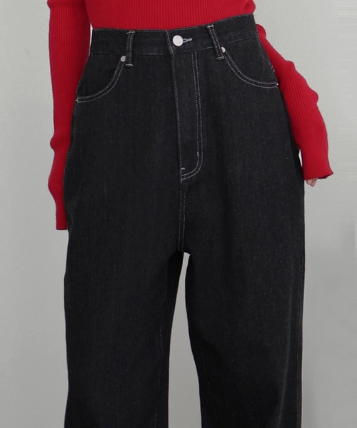 hellam（へラム）の「ロールアップデニムパンツ（デニムパンツ・レディース・ブラック/インディゴブルー・SMALL/MEDIUM）」の11枚目の写真