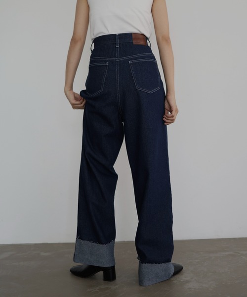 hellam（へラム）の「ロールアップデニムパンツ（デニムパンツ・レディース・ブラック/インディゴブルー・SMALL/MEDIUM）」の19枚目の写真