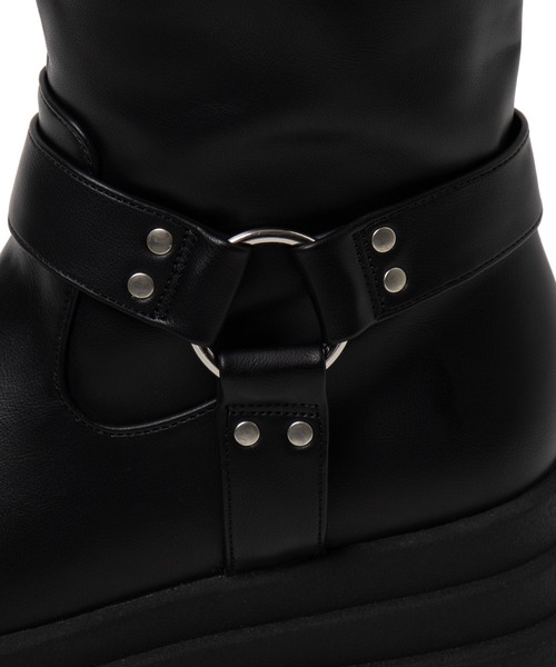 WEGO（ウィゴー）の「WEGO/厚底エンジニアロングブーツ（ブーツ・レディース・ブルー系1/ブラウン/ブラック・MEDIUM/LARGE）」の9枚目の写真