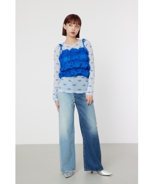 RODEO CROWNS WIDE BOWL（ロデオクラウンズワイドボウル）の「2WAY ラメ ギャザー ビスチェ（ベスト・レディース・ブラック/シルバー/ブルー・FREE）」の17枚目の写真