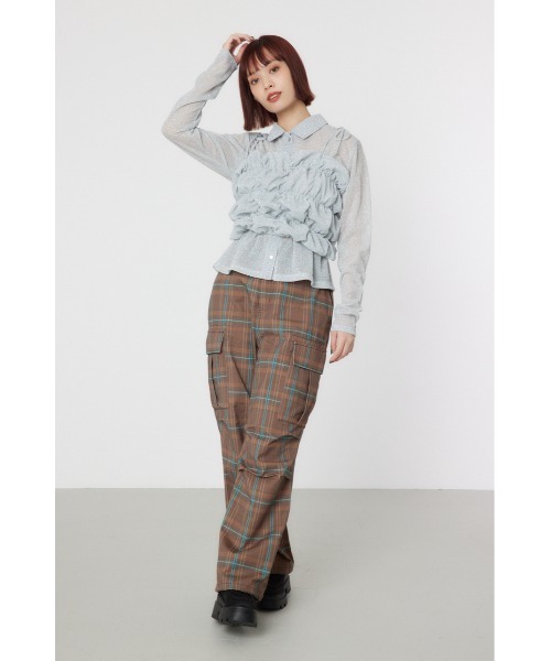 RODEO CROWNS WIDE BOWL（ロデオクラウンズワイドボウル）の「2WAY ラメ ギャザー ビスチェ（ベスト・レディース・ブラック/シルバー/ブルー・FREE）」の12枚目の写真