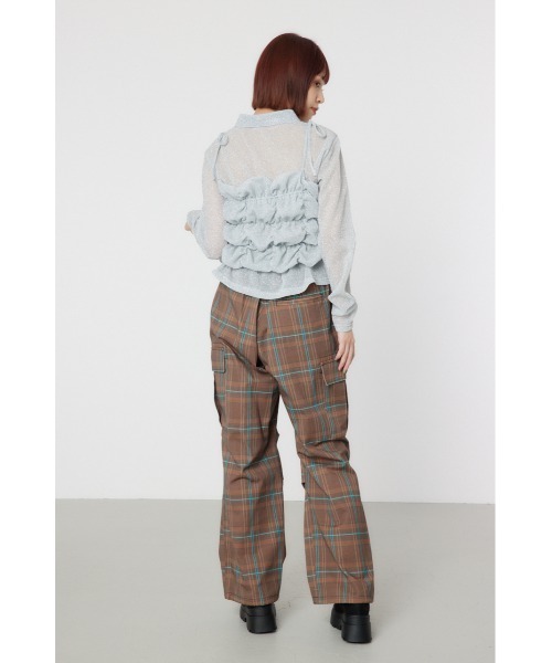 RODEO CROWNS WIDE BOWL（ロデオクラウンズワイドボウル）の「2WAY ラメ ギャザー ビスチェ（ベスト・レディース・ブラック/シルバー/ブルー・FREE）」の13枚目の写真