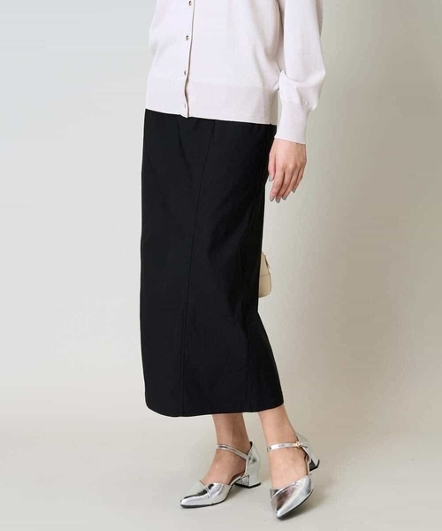a.v.v（アーヴェヴェ）の「【洗える/イージーケア】ハイパーストレッチナロースカート（スカート・レディース・ブラック/グレイッシュベージュ・38/36/40/34/42）」の2枚目の写真