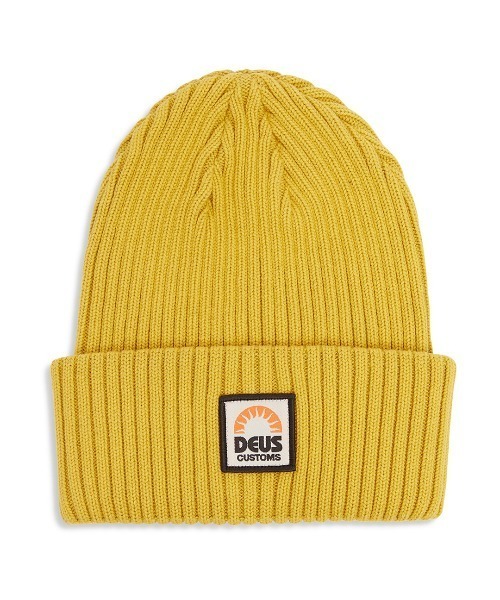 DEUS EX MACHINA(デウスエクスマキナ)の「MELODY BEANIE ビーニー ニット帽(ニットキャップ/ビーニー・メンズ・ブラック/イエロー系その他/タン・OS)」の3枚目の写真
