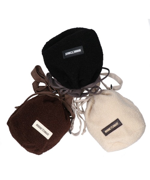Minnetonka（ミネトンカ）の「【MINNETONKA/ミネトンカ】BOA PURSE BAG ボアバッグ（ショルダーバッグ・レディース・ブラック/アイボリー/ブラウン・FREE）」の7枚目の写真