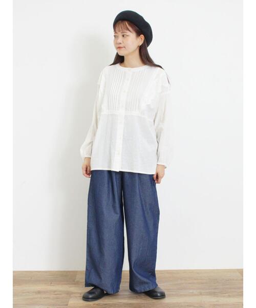 Samansa Mos2（サマンサ モスモス）の「切替レースブラウス（シャツ/ブラウス・レディース・キナリ/オフホワイト/チャコールグレー・F）」の19枚目の写真