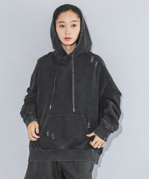 hari出品ページ JEANASIS（ジーナシス）の「Fadeクラッシュミドルフーディ