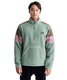 新品 クイックシルバー ハーフジップ スウェット ヴィンテージ風 ゆるめ 灰 L T268 新品 Quiksilver クイックシルバー ハーフジップ