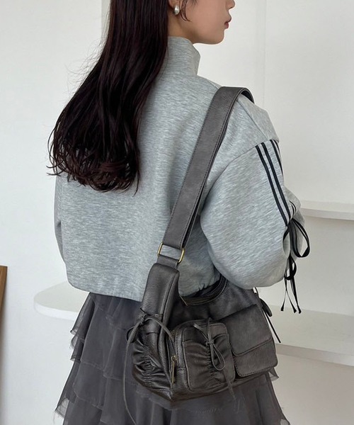 セール】袖リボントラックジャケット（スウェット）｜one after