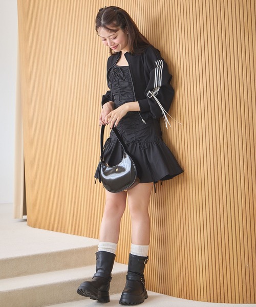 セール】袖リボントラックジャケット（スウェット）｜one after