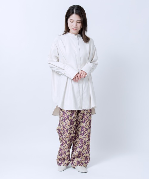 LOSUCA(ロスカ)の「ペイズリー柄 タックギャザープリントパンツ(その他パンツ・レディース・ブラック/ベージュ/パープル・FREE)」の20枚目の写真