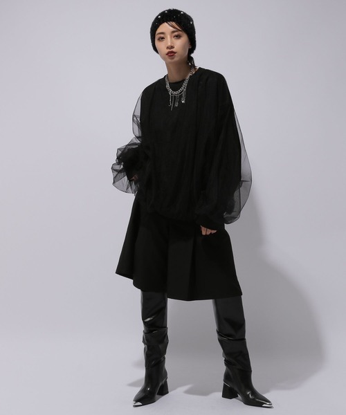 HARE（ハレ）の「パールビーニー(HARE)（ニットキャップ/ビーニー・レディース・ブラック・FREE）」の2枚目の写真