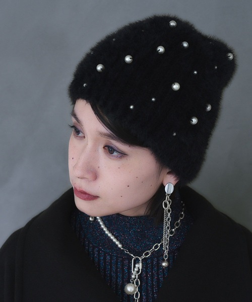 HARE（ハレ）の「パールビーニー(HARE)（ニットキャップ/ビーニー・レディース・ブラック・FREE）」の14枚目の写真
