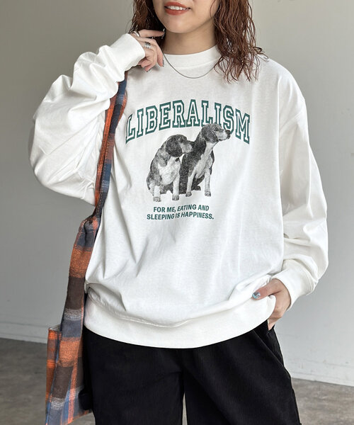 CPCM(シーピーシーエム)の「DOGプリントスウェット(Tシャツ/カットソー・メンズ・ホワイト/ホワイト系その他/ブラック系その他2・MEDIUM/LARGE)」の2枚目の写真