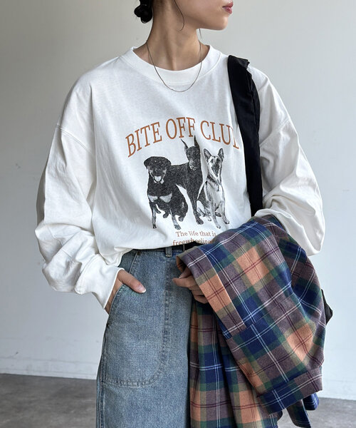 CPCM(シーピーシーエム)の「DOGプリントスウェット(Tシャツ/カットソー・メンズ・ホワイト/ホワイト系その他/ブラック系その他2・MEDIUM/LARGE)」の4枚目の写真