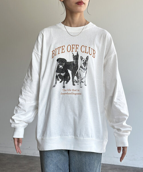 CPCM(シーピーシーエム)の「DOGプリントスウェット(Tシャツ/カットソー・メンズ・ホワイト/ホワイト系その他/ブラック系その他2・MEDIUM/LARGE)」の9枚目の写真