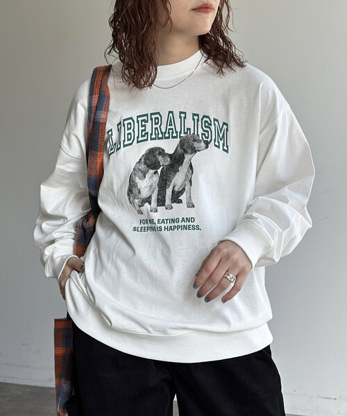 CPCM(シーピーシーエム)の「DOGプリントスウェット(Tシャツ/カットソー・メンズ・ホワイト/ホワイト系その他/ブラック系その他2・MEDIUM/LARGE)」の13枚目の写真