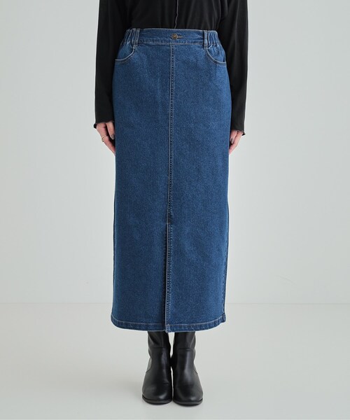 Cutie Blonde（キューティーブロンド）の「【洗える】ストレッチデニムナロースカート（デニムスカート・レディース・ブルー系その他/ライトブルー・01/02/03/04）」の11枚目の写真