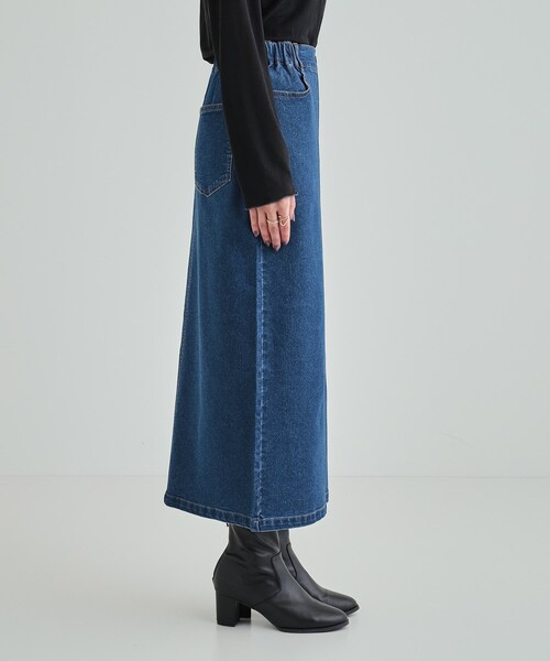 Cutie Blonde（キューティーブロンド）の「【洗える】ストレッチデニムナロースカート（デニムスカート・レディース・ブルー系その他/ライトブルー・01/02/03/04）」の12枚目の写真