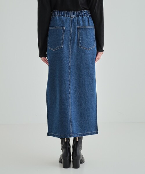 Cutie Blonde（キューティーブロンド）の「【洗える】ストレッチデニムナロースカート（デニムスカート・レディース・ブルー系その他/ライトブルー・01/02/03/04）」の13枚目の写真