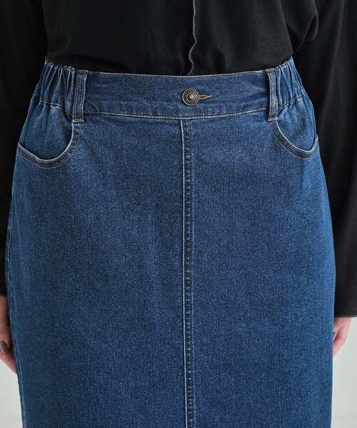 Cutie Blonde（キューティーブロンド）の「【洗える】ストレッチデニムナロースカート（デニムスカート・レディース・ブルー系その他/ライトブルー・01/02/03/04）」の14枚目の写真