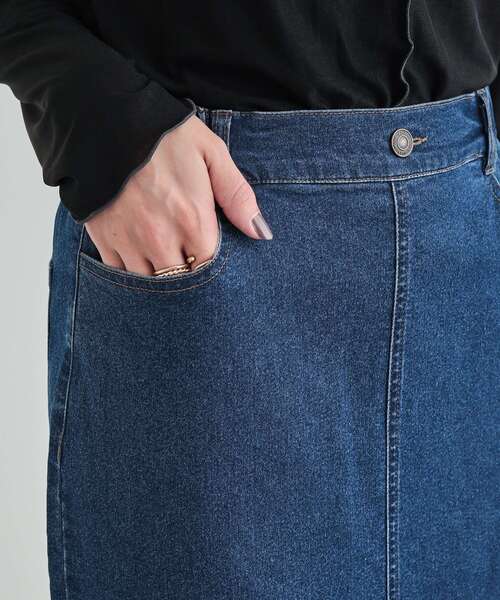 Cutie Blonde（キューティーブロンド）の「【洗える】ストレッチデニムナロースカート（デニムスカート・レディース・ブルー系その他/ライトブルー・01/02/03/04）」の15枚目の写真