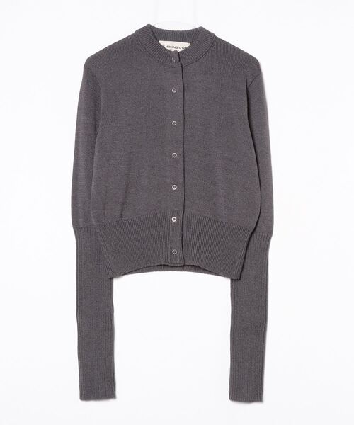 THE SHINZONE(ザ シンゾーン)の「THE SHINZONE LONG RIB CARDIGAN 23AMSNI05(カーディガン/ボレロ・レディース・グレー/レッド・FREE)」の3枚目の写真