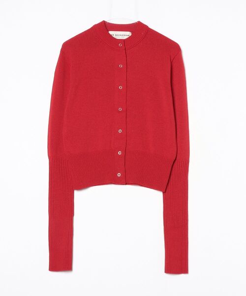 THE SHINZONE(ザ シンゾーン)の「THE SHINZONE LONG RIB CARDIGAN 23AMSNI05(カーディガン/ボレロ・レディース・グレー/レッド・FREE)」の4枚目の写真