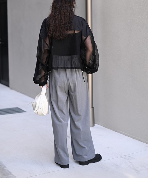 Marient（マリエント）の「メッシュ切替ZIPブルゾン/アウター（ブルゾン・レディース・ブラック・FREE）」の10枚目の写真