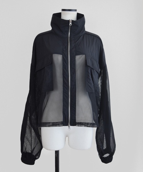 Marient（マリエント）の「メッシュ切替ZIPブルゾン/アウター（ブルゾン・レディース・ブラック・FREE）」の12枚目の写真