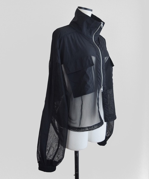 Marient（マリエント）の「メッシュ切替ZIPブルゾン/アウター（ブルゾン・レディース・ブラック・FREE）」の13枚目の写真