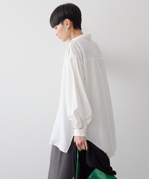 AMERICAN HOLIC(アメリカンホリック)の「SET イージーケアギャザーシャツ+ニットベスト(シャツ/ブラウス・レディース・オフホワイト/チェック/ブラック・M/L)」の14枚目の写真