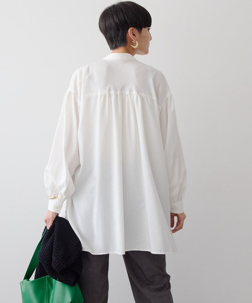 AMERICAN HOLIC(アメリカンホリック)の「SET イージーケアギャザーシャツ+ニットベスト(シャツ/ブラウス・レディース・オフホワイト/チェック/ブラック・M/L)」の15枚目の写真